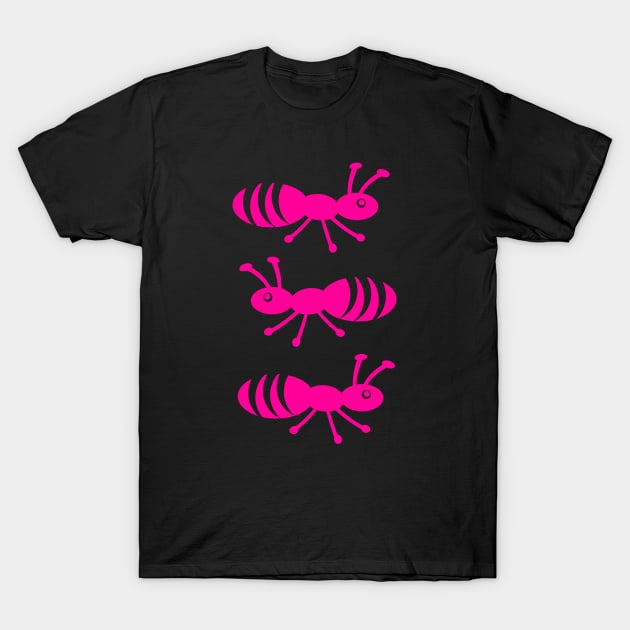 Pink Ants T-Shirt by AntiqueImages